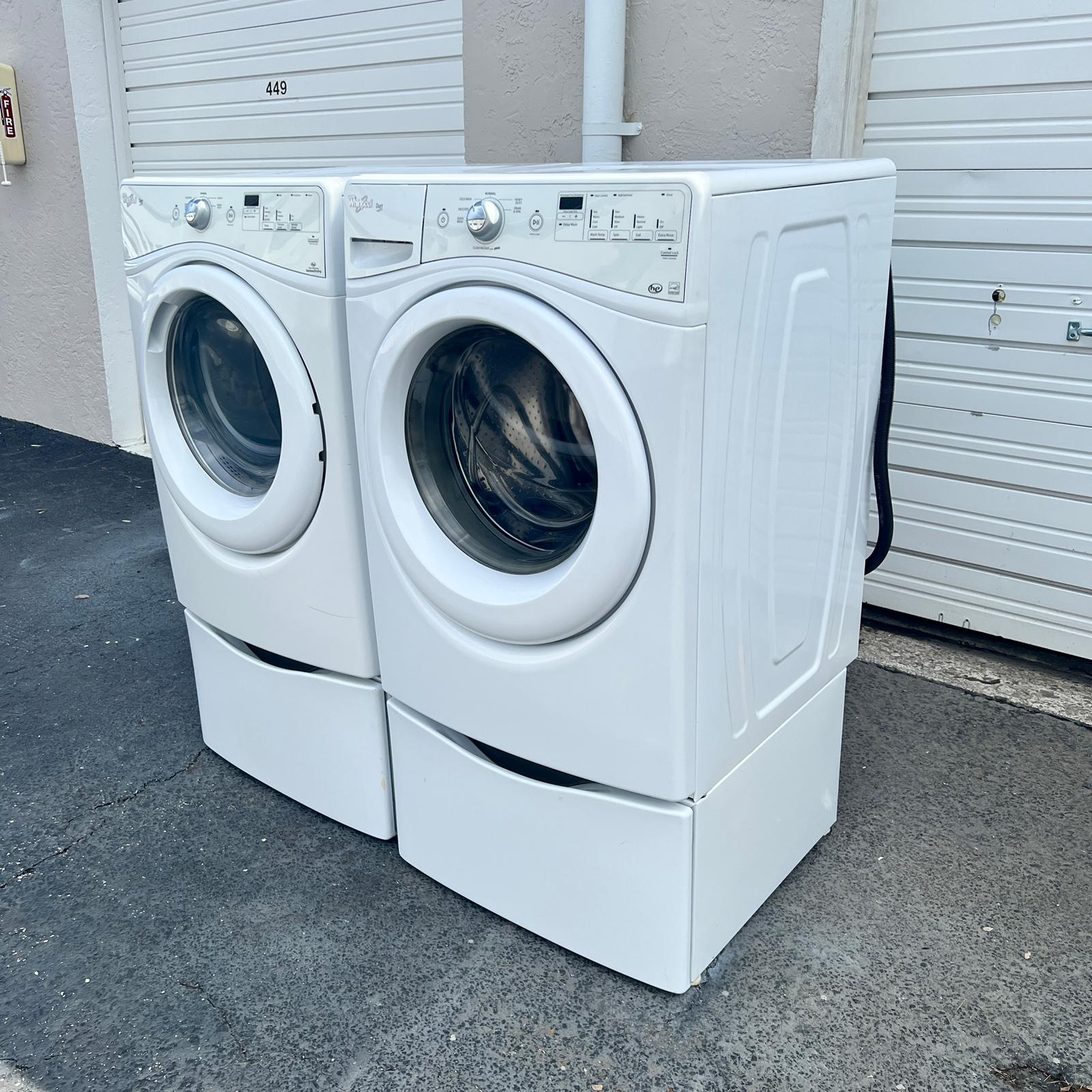 Whirlpool Washer and Dryer Front Load with Pedestal Whirlpool Washer and Dryer Front Load with Pedestal